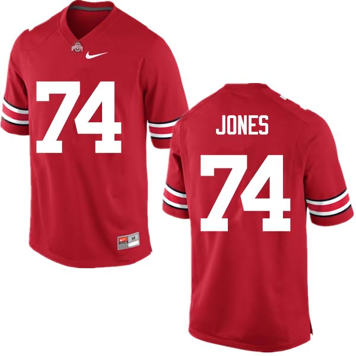 Jamarco Jones Ohio State Buckeyes Men's NCAA #74 Nike Red College Stitched Football Jersey DZI2656PM